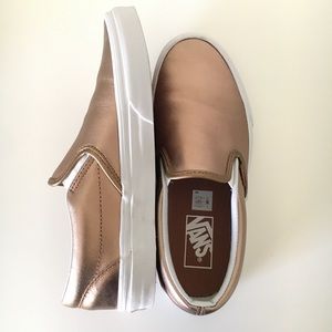 Vans Rose Gold Metallic Slip-On